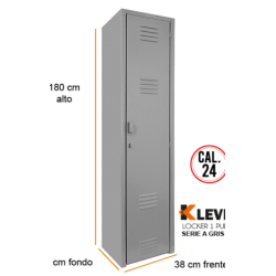 LOCKER 1 PUERTA SERIE A GRIS