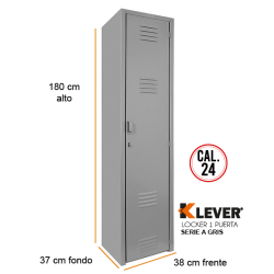 LOCKER 1 PUERTA SERIE A GRIS