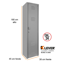 LOCKER 1 PUERTA SERIE B GRIS