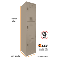LOCKER 3 PUERTAS SERIE B ARENA