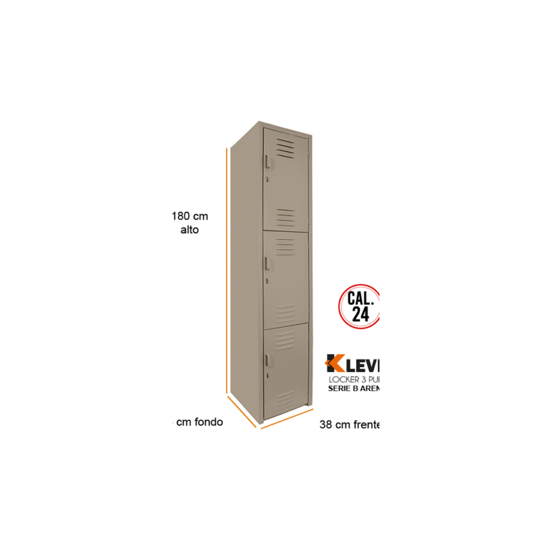 LOCKER 3 PUERTAS SERIE B ARENA