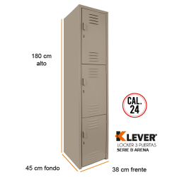 LOCKER 3 PUERTAS SERIE B ARENA