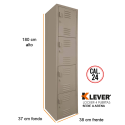 LOCKER 4 PUERTAS SERIE A ARENA