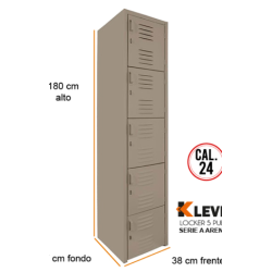 LOCKER 5 PUERTAS SERIE A ARENA