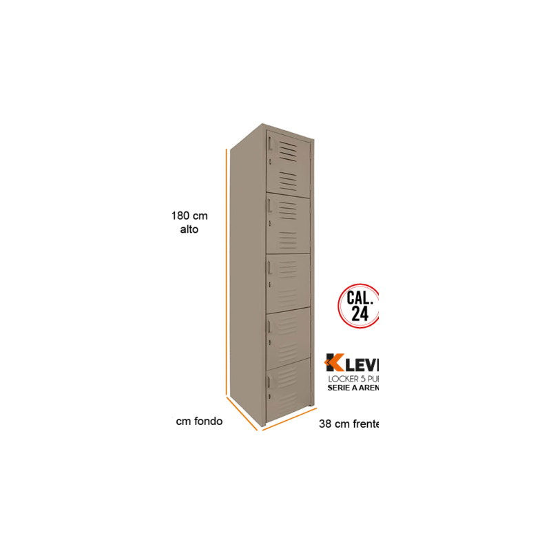 LOCKER 5 PUERTAS SERIE A ARENA