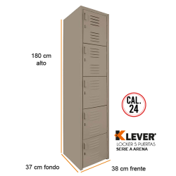 LOCKER 5 PUERTAS SERIE A ARENA