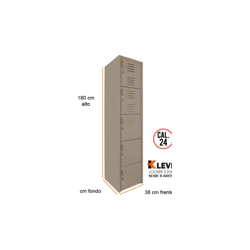 LOCKER 5 PUERTAS SERIE B ARENA