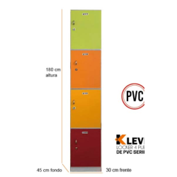 LOCKER PVC 4 PUERTAS SERIE A