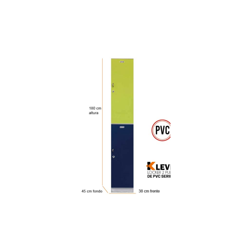 LOCKER PVC 2 PUERTAS SERIE B