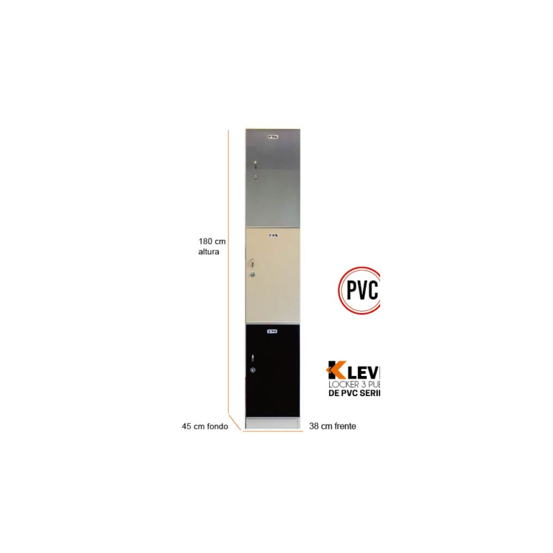 LOCKER PVC 3 PUERTAS SERIE B