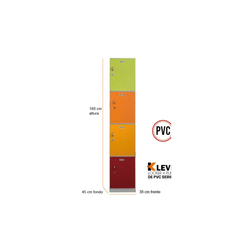 LOCKER PVC 4 PUERTAS SERIE B