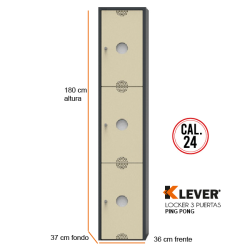 LOCKER PING PONG 3 PUERTAS