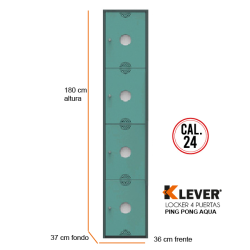 LOCKER PING PONG 4 PUERTAS AQ