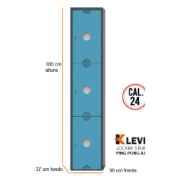 LOCKER PING PONG 3 PUERTAS AZ