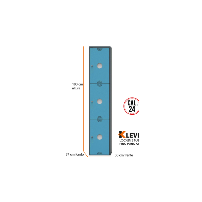 LOCKER PING PONG 3 PUERTAS AZ