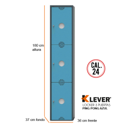 LOCKER PING PONG 3 PUERTAS AZ