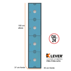 LOCKER PING PONG 4 PUERTAS AZ