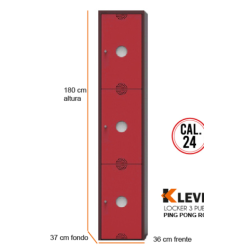LOCKER PING PONG 3 PUERTAS RO