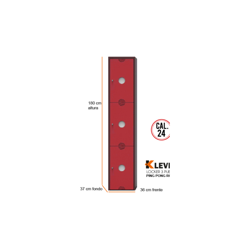 LOCKER PING PONG 3 PUERTAS RO