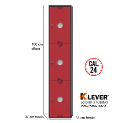 LOCKER PING PONG 3 PUERTAS RO