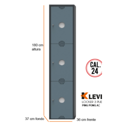 LOCKER PING PONG 3 PUERTAS AC