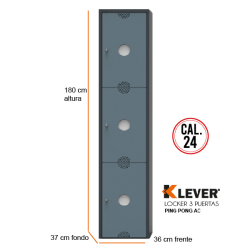 LOCKER PING PONG 3 PUERTAS AC