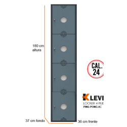 LOCKER PING PONG 4 PUERTAS AC