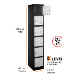 LOCKER AMERICA 6 PUERTAS