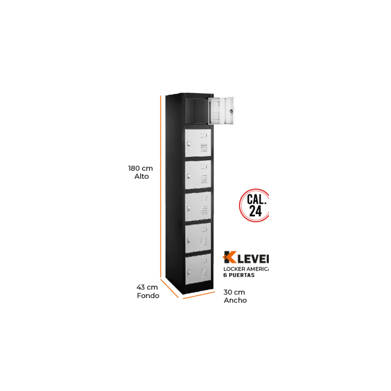 LOCKER AMERICA 6 PUERTAS