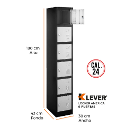 LOCKER AMERICA 6 PUERTAS