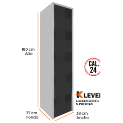 LOCKER 5 PUERTAS SERIE C