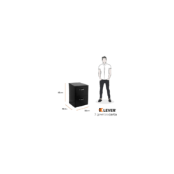 KLEVER 2 GAVETAS NEGRO