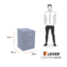 KLEVER 2 GAVETAS CARTA GRIS